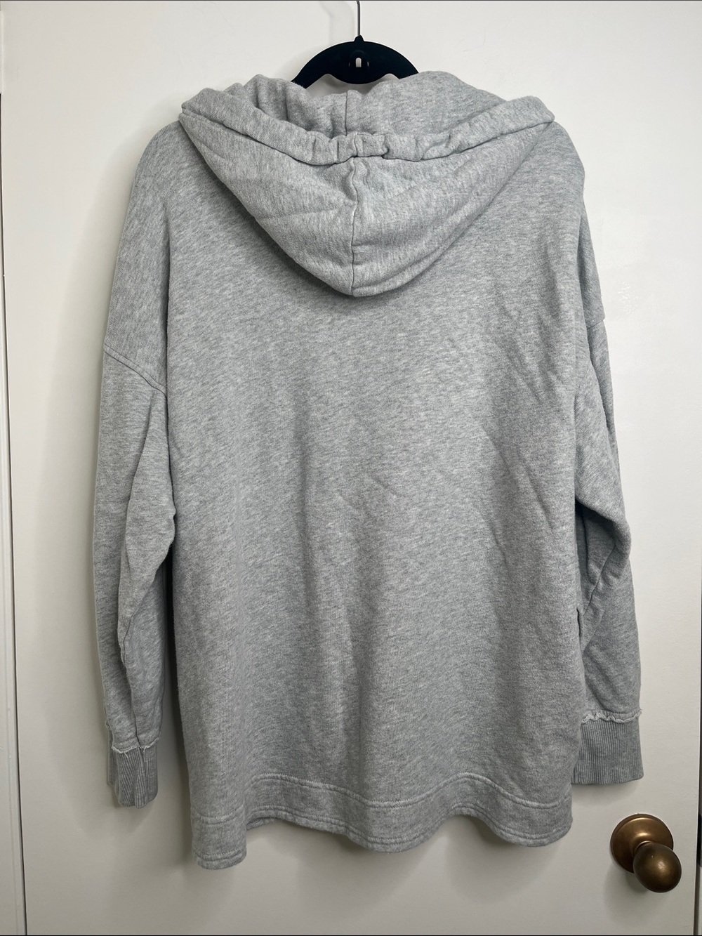 Aerie Mens Gray Hooded Henley Sweatshirt Pullover Medium Pockets * See Photos - Picture 7 of 16
